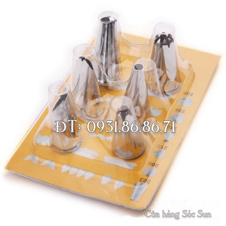 Bộ 6 chuôi bắt bông kem – Mã số 1053