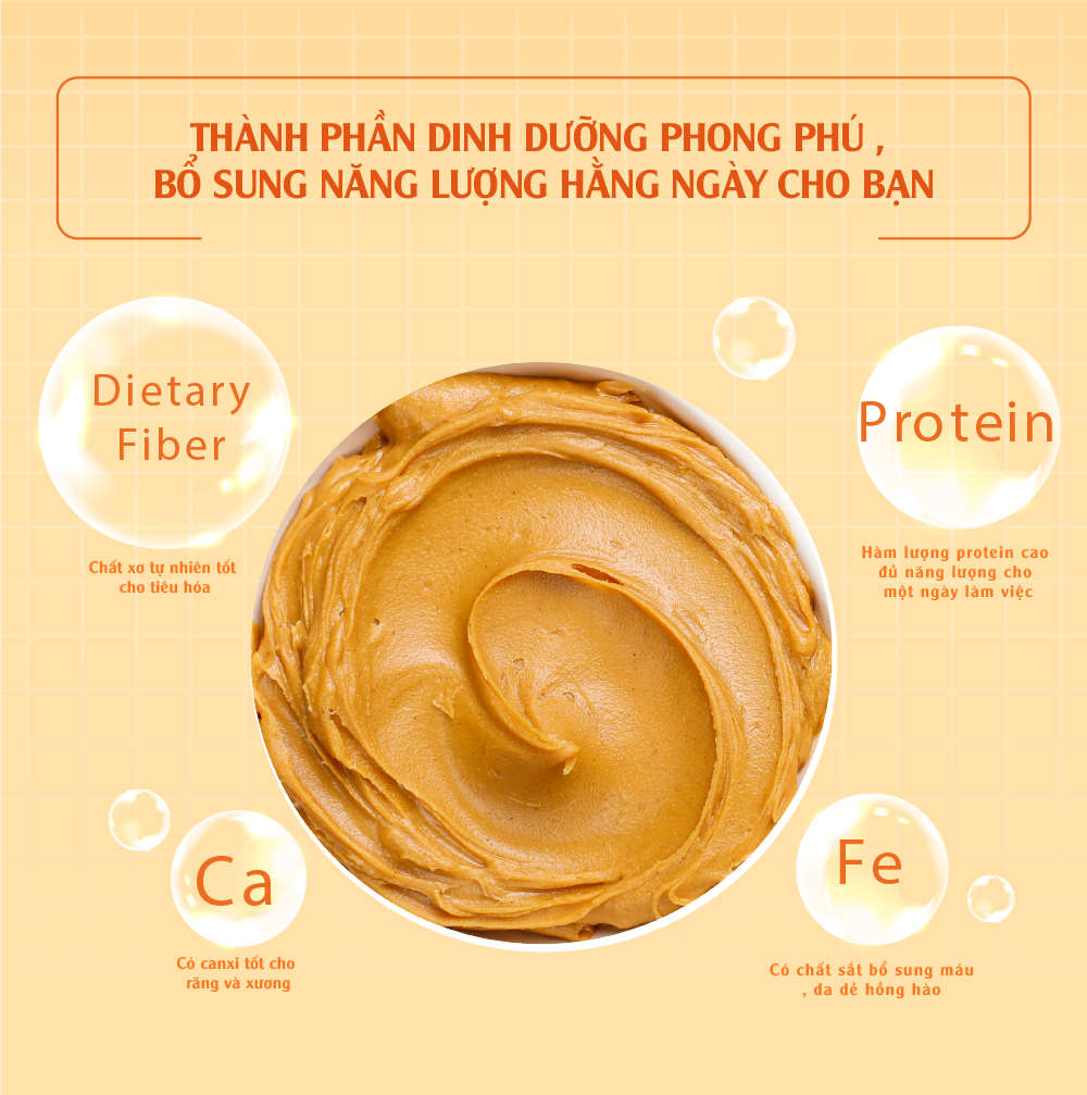 Bơ đậu phộng Dan D Pak mịn và hạt 400g