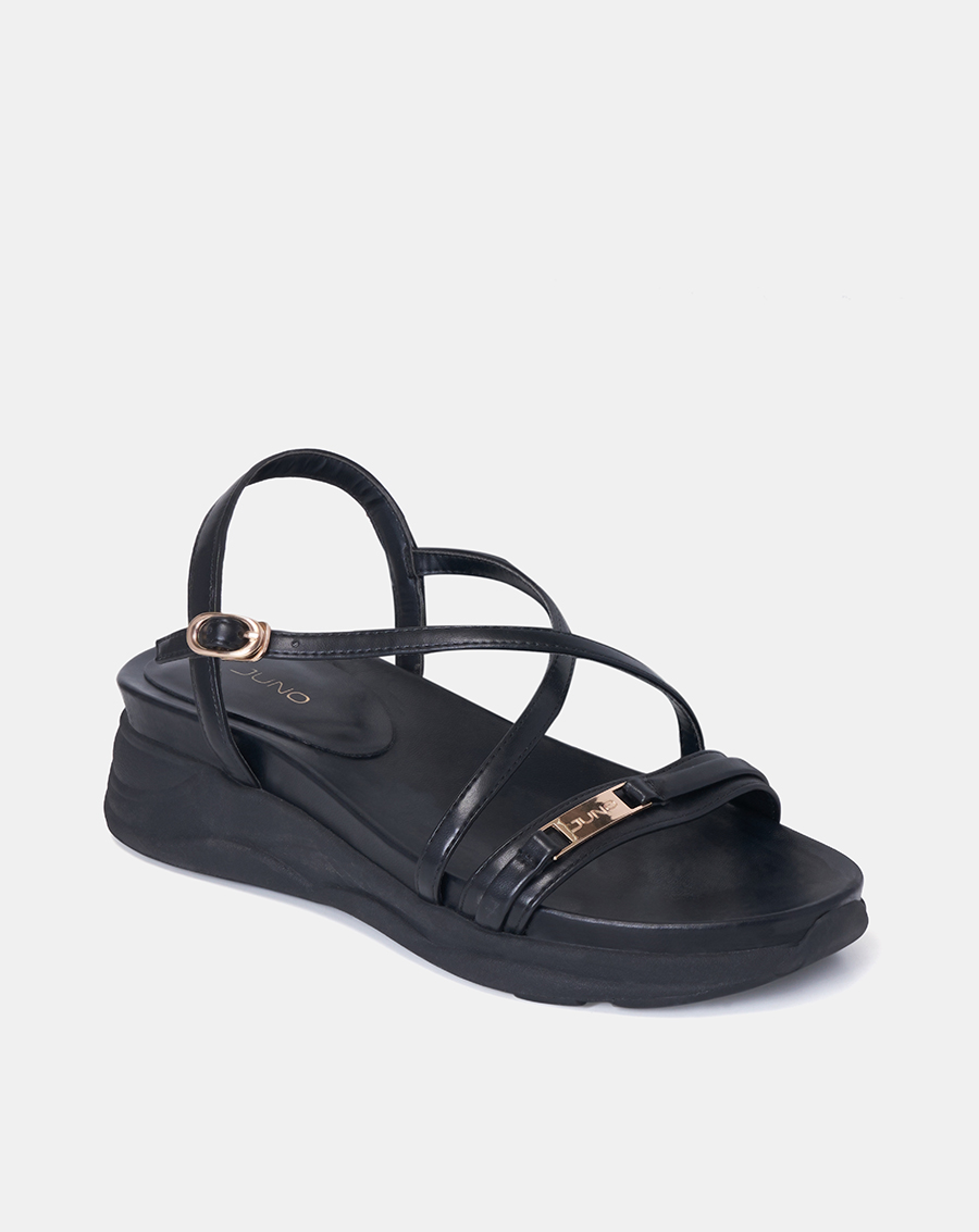 Giày Sandal Nữ 5cm Thời Trang JUNO Thể Thao Quai Mảnh Khoá Trang Trí SD05094