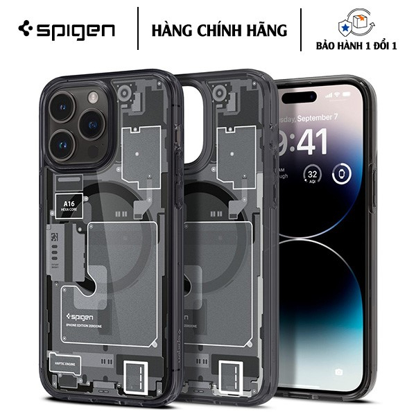 ỐP LƯNG DÀNH CHO IPHONE 14 PRO SPIGEN ULTRA HYBRID ZERO ONE MAGFIT (TỪ TÍNH) – (DESIGN FOR TỪ TÍNH) - Hàng chính hãng