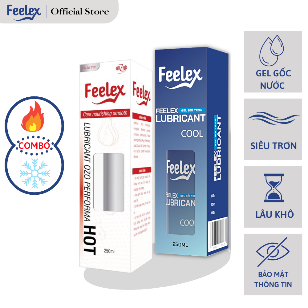 Gel bôi trơn quan hệ Feelex Lubricant Cool mát lạnh, siêu trơn, lâu khô - Chai 250ml