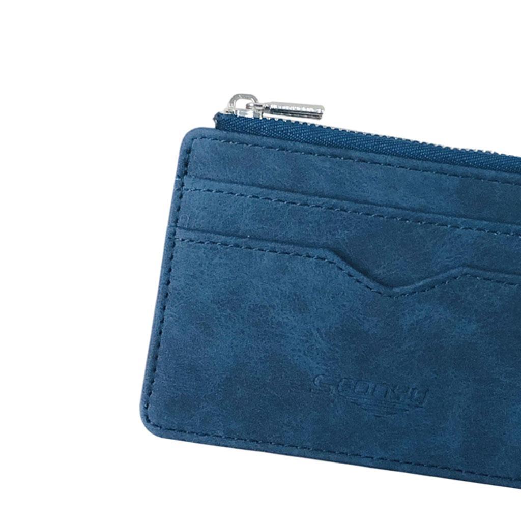 2 PCS Slim Credit Card Holder PU Leather Mini Portable Fashion Unisex Wallet