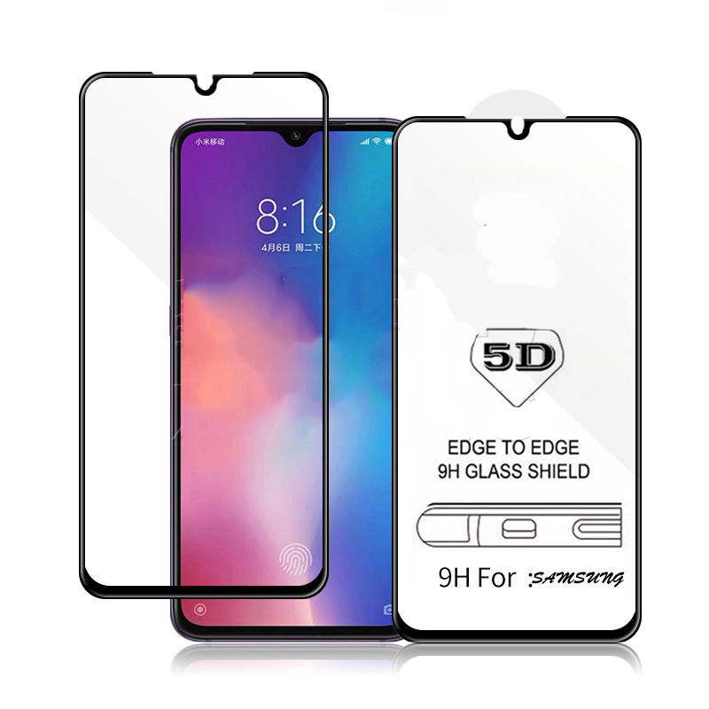 Tấm dán kính cường lực full 5D tràn màn hình dành cho Realme 5 Pro phủ màu