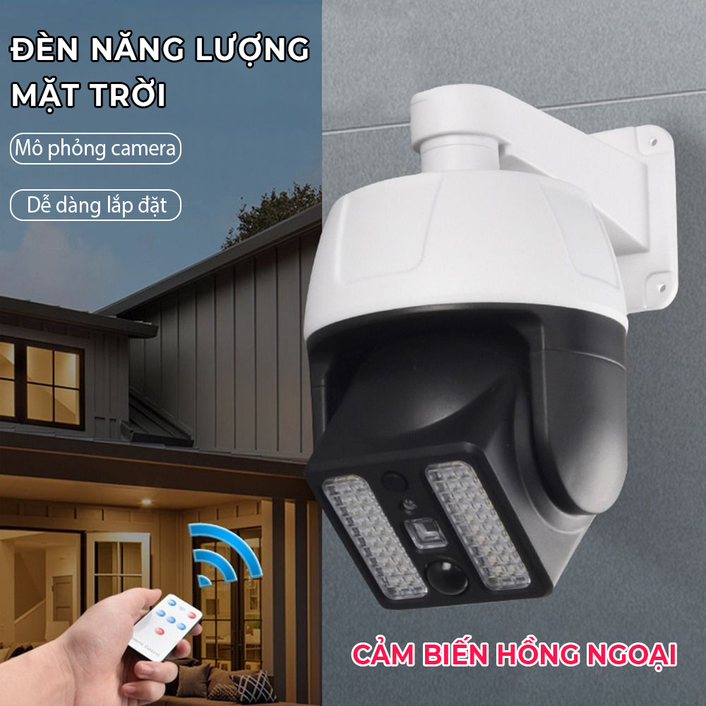 Đèn năng lượng mặt trời - Đèn Tường Mô Phỏng Giám Sát Giả Camera tiện lợi - K1533