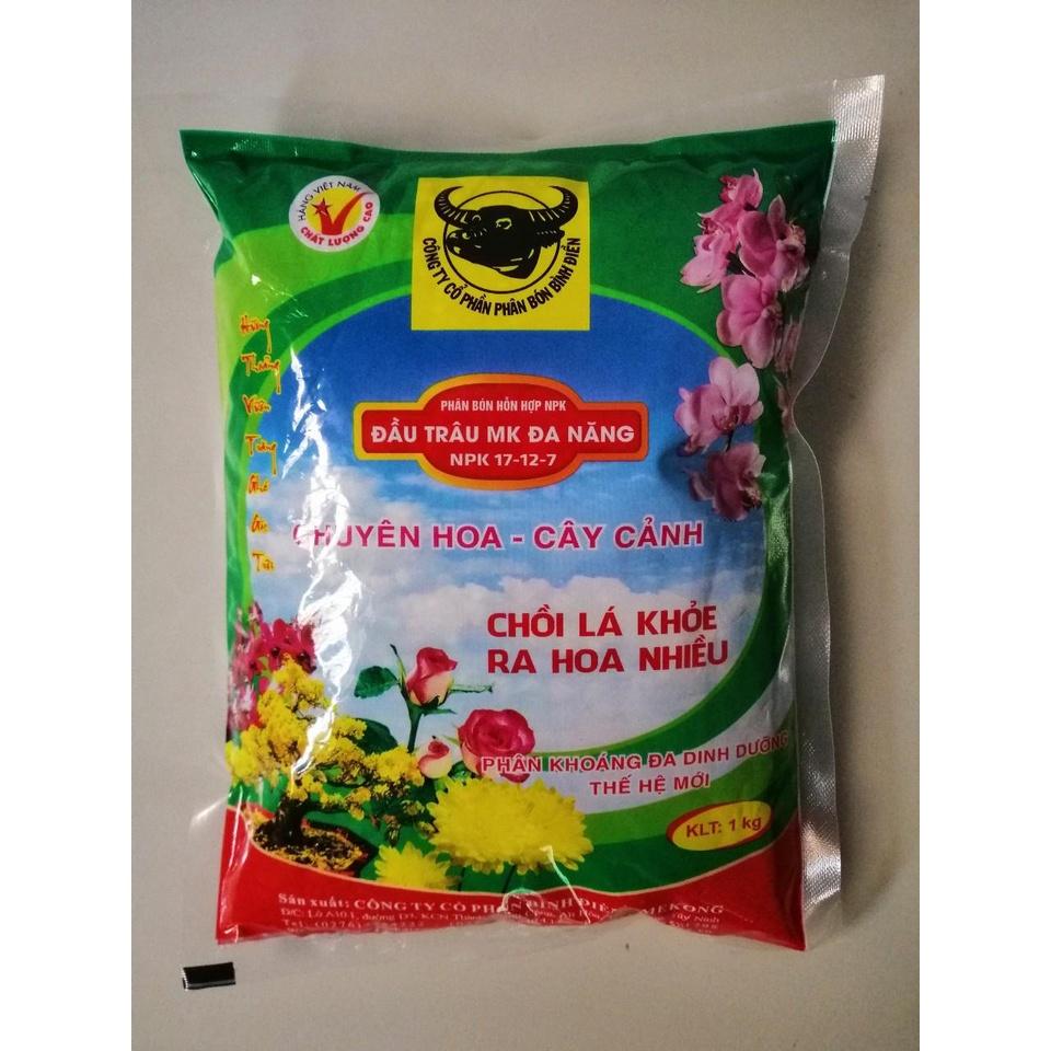 Đầu trâu ĐA NĂNG 17-12-7+TE cao cấp Bịch 1kg KNS204