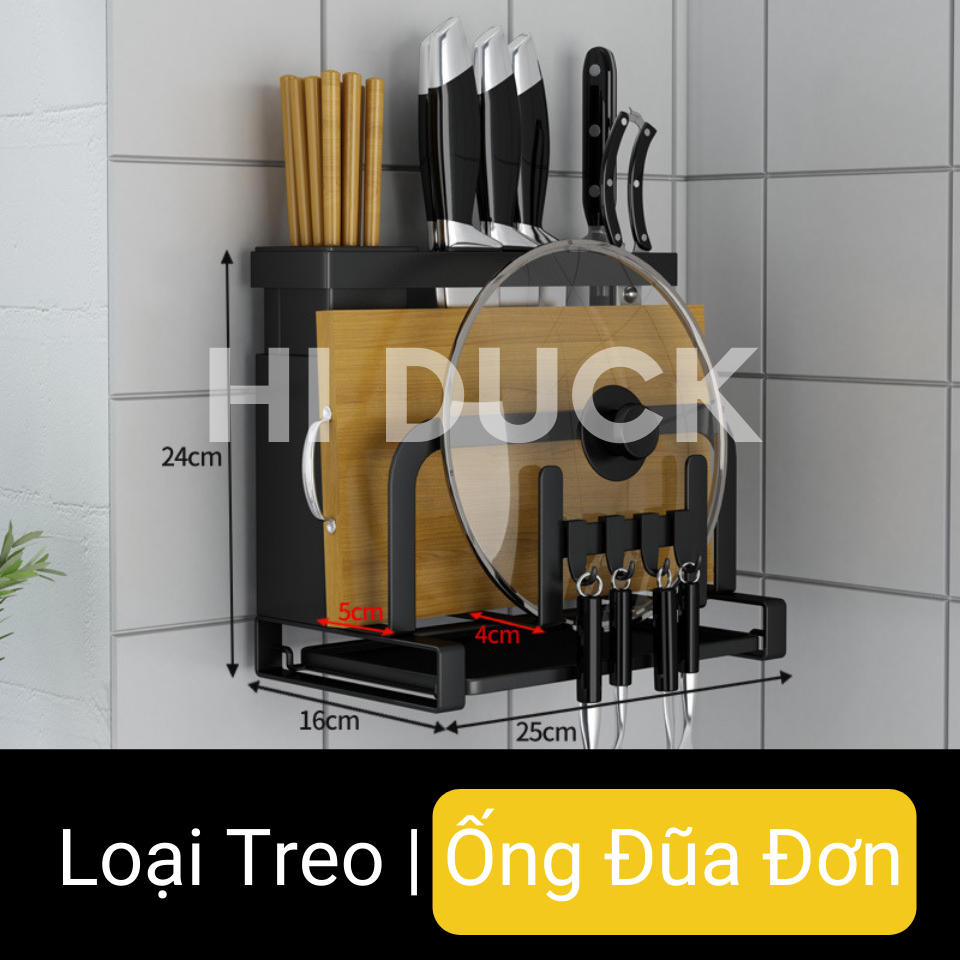 Giá Để Dao Thớt Nhà Bếp Đa Năng Cao Cấp, Kệ Để Dụng Cụ Nhà Bếp Tiện Lợi Bằng Thép Carbon Sơn Tĩnh Điện Chống Gỉ Sét