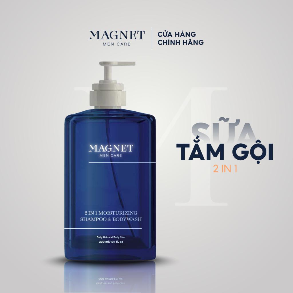 Combo Hoàn Hảo Magnet Mencare Sữa Tắm Gội 300ml &amp; Sữa Rửa Mặt 100ml &amp; Sữa Dưỡng 50ml &amp; Xịt Khuẩn 120ml &amp; Mặt Nạ Tẩy TBC