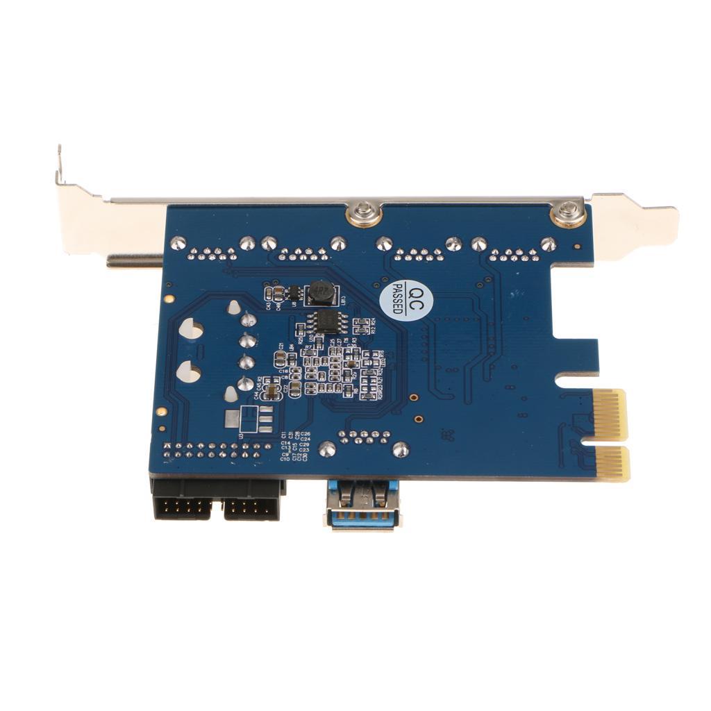 4Port SuperSpeed USB3.0 PCI-Express Desktop PC Connector Card Built in 19pin