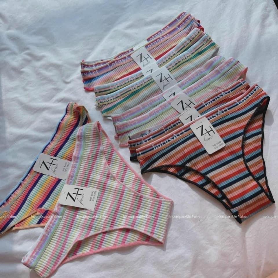 Set 5 quần lot cotton siêu chất túi zip freesize <55kg