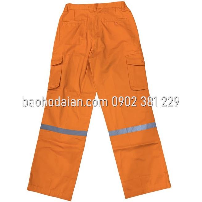 Quần áo điện lực tiêu chuẩn màu cam vải Pangrim EVNSPC (miền nam)