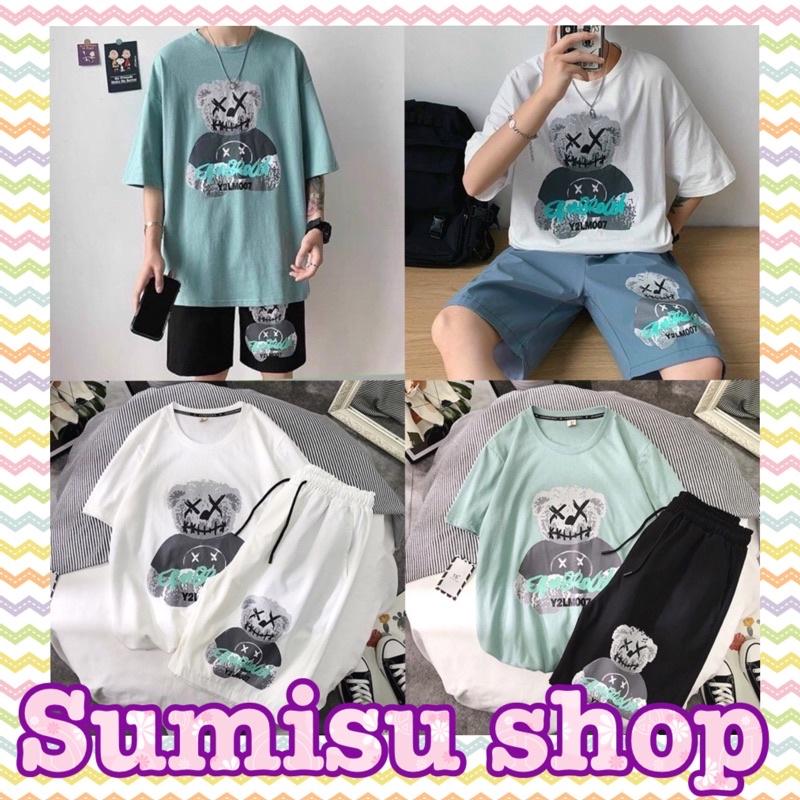 Đồ bộ mặc nhà dạo phố nam nữ in hình gấu 3D Ma4563 sumisu shop