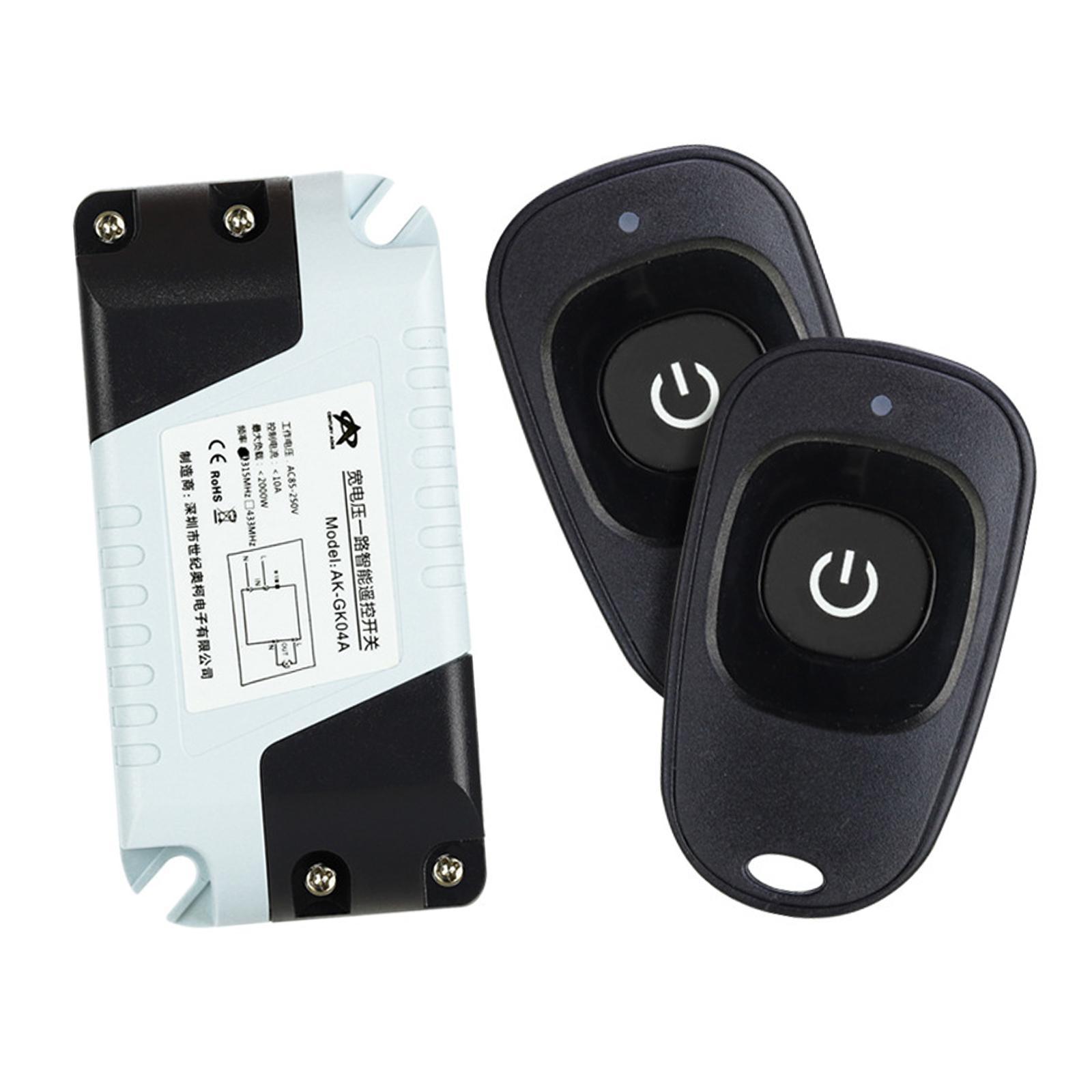 Remote Control Relay Switch 433MHz for Pump Lights Ceiling Household Control