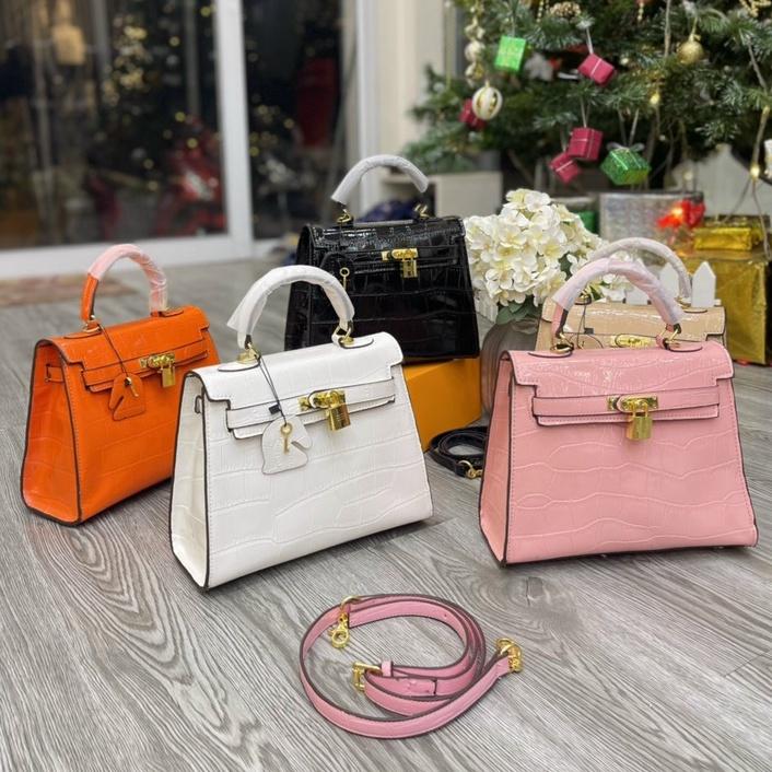 Túi xách tay dáng h.m size 19, 21 ,25 túi đeo chéo nữ tặng kèm khăn full box cực xinh