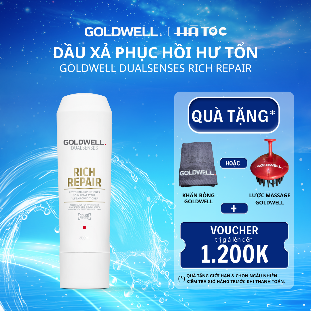 Dầu Xả Phục Hồi Tóc Hư Tổn Goldwell Rich Repair Phục Hồi Tóc Khô Xơ, Hư Tổn, Chẻ Ngọn Lên Tới 98