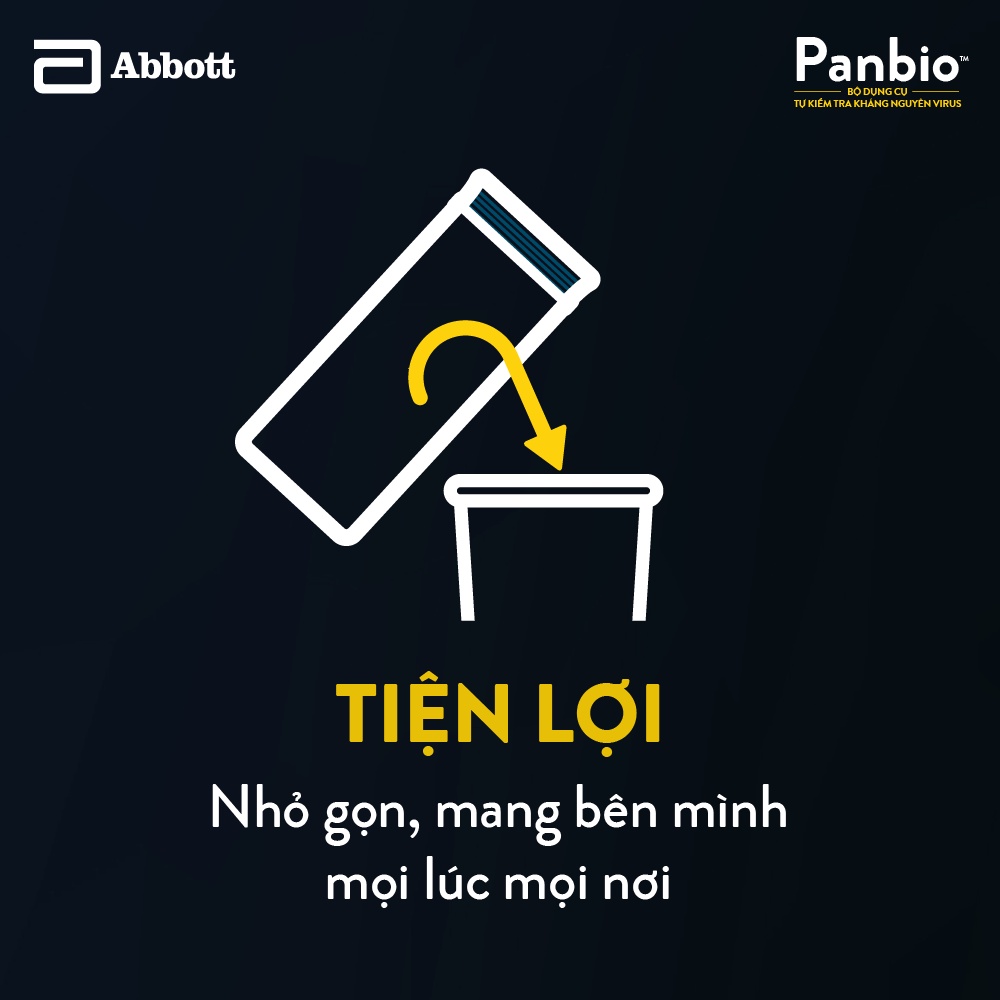 Abbott Panbio Bộ dụng cụ xét nghiệm nhanh Covid - Hộp 20 que test