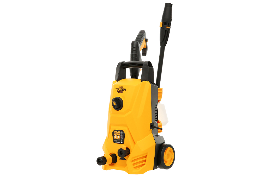 Máy phun xịt rửa xe áp lực cao TOLSEN 79570 1400W- Hàng chính hãng (Tặng kèm 5m dây cấp nước TOTAL THPH2001) - MÃ 79570B (GỒM 2 VÒI CAO ÁP 5M + 15M)