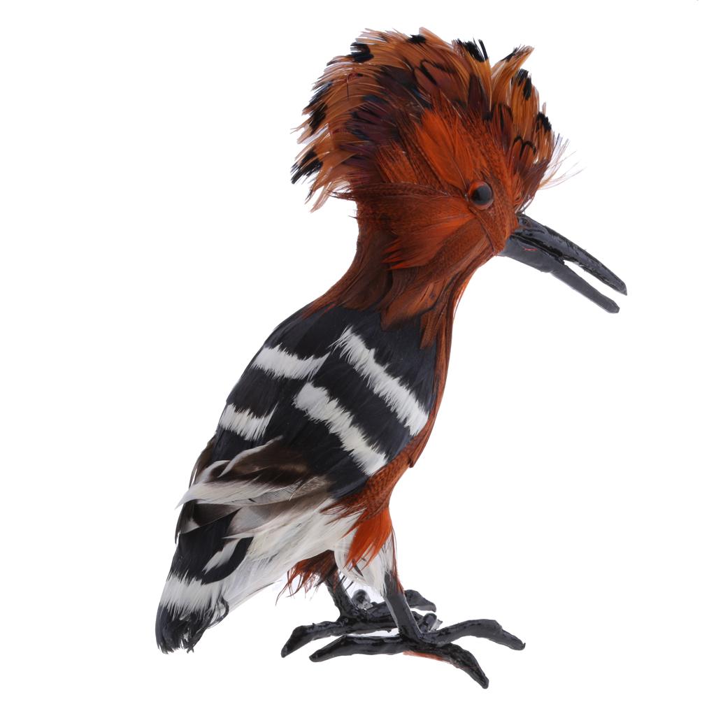 Hình ảnh Colorful Artificial Feathered Hoopoe Bird Statue Realistic Hoopoe Sculpture