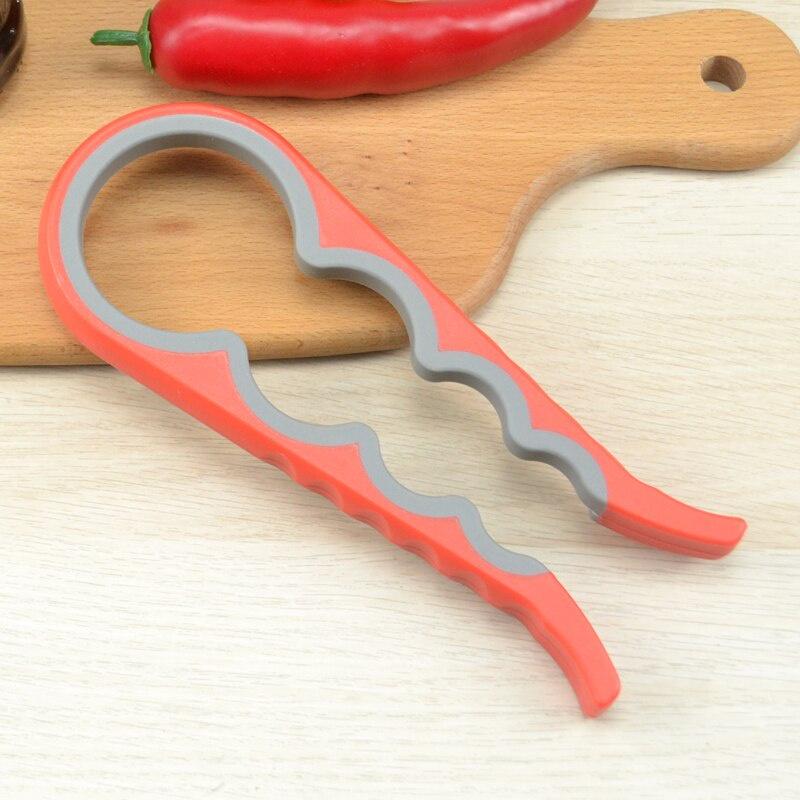 Household Kitchen 4 in 1 Opener Non-slip Twist Cap Bottle Cap Launcher Opener For Cans Kichen Tool Easy Open Can
