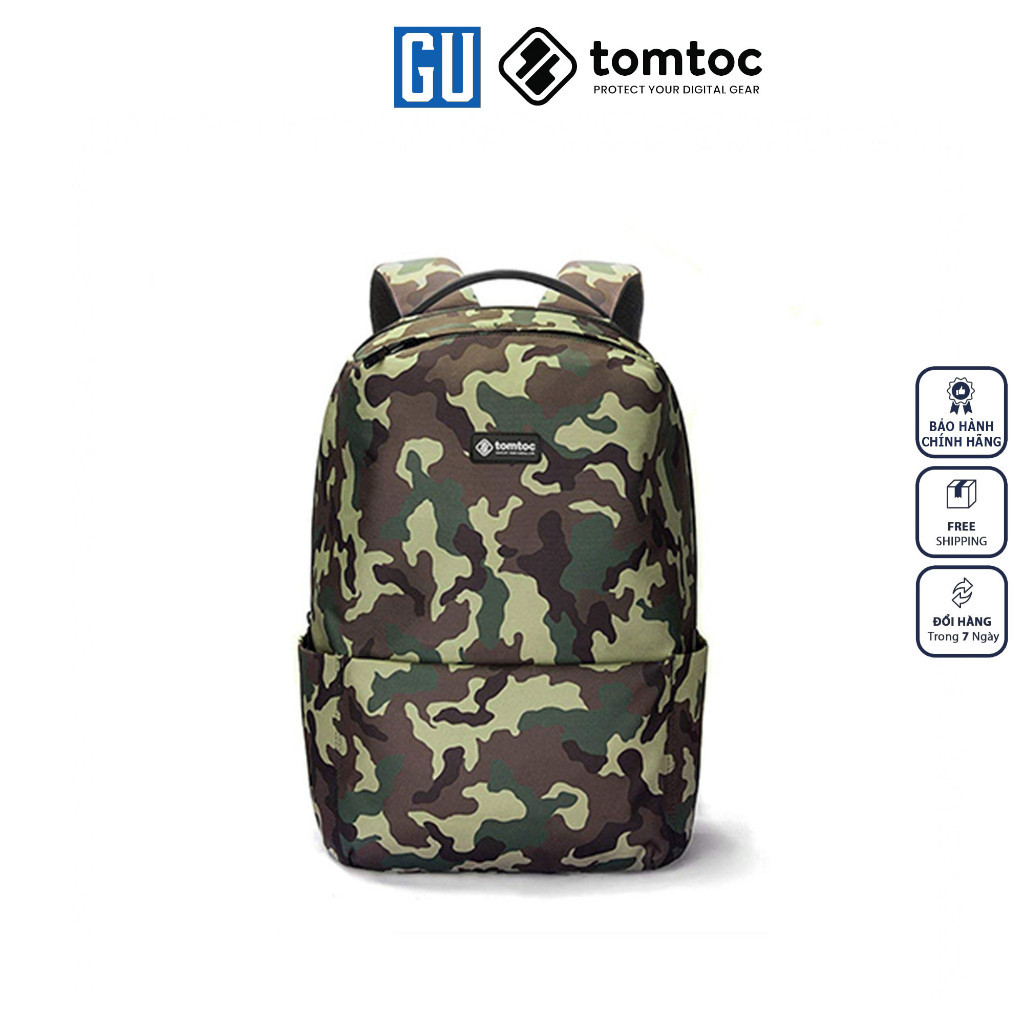 Balo Chống Trộm Tomtoc (Usa) Lightweight Camping Cho Ultrabook 13″14″15″16″ CAMO, Mang Mọi Thứ Đến Với Bạn Hàng Chính Hãng