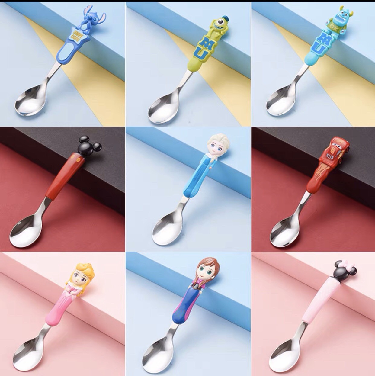 Muỗng ăn inox hình công chúa Anna Frozen 3D siêu xinh cho bé gái - PDP2006