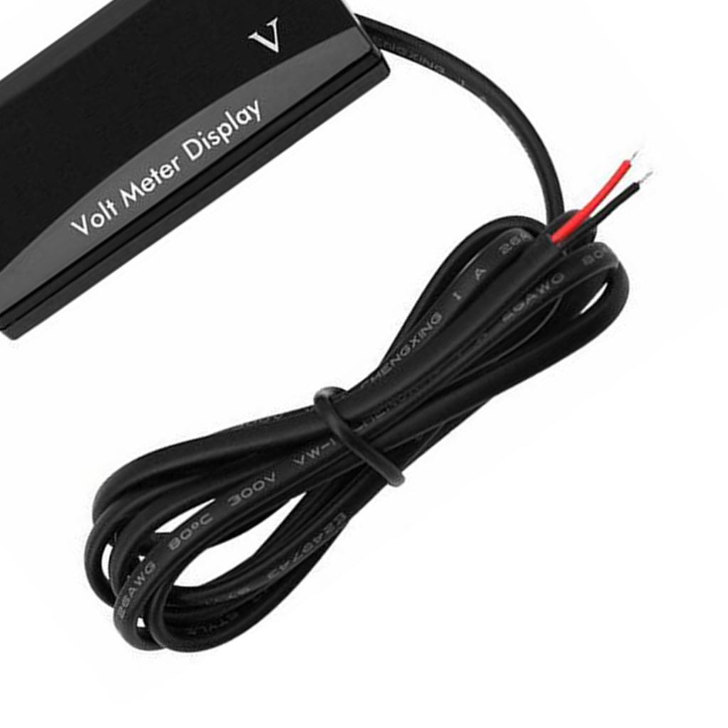 DC 12V LED Panel Digital Voltage Volt Meter Display Voltmeter For Motorcycle Car