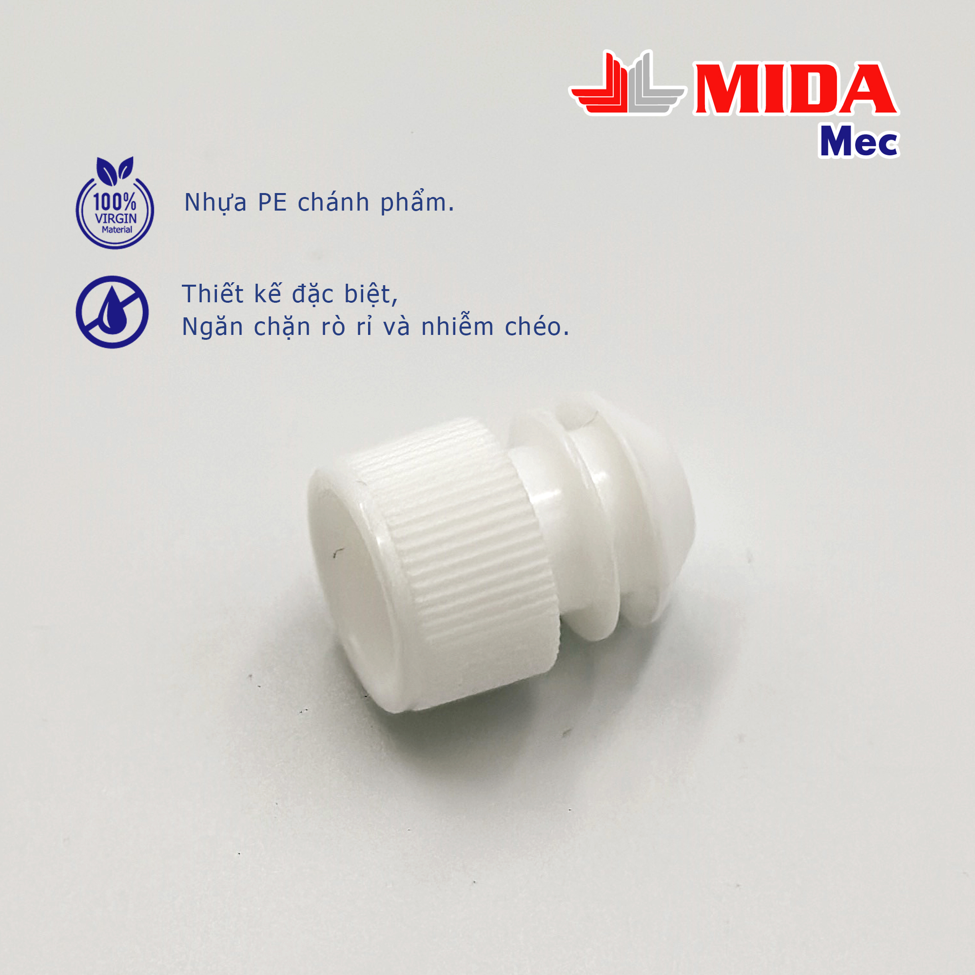 Nắp trong ống nghiệm MidaMec ø12 đóng gói 250 cái/bao