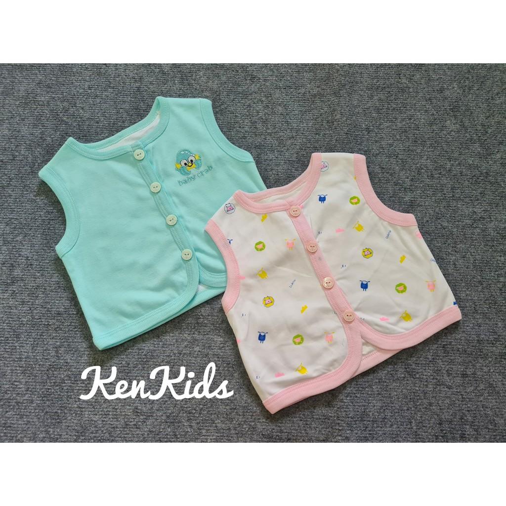 (3-19kg) Set 2 Áo khoác ghi lê cotton 2 lớp cho bé