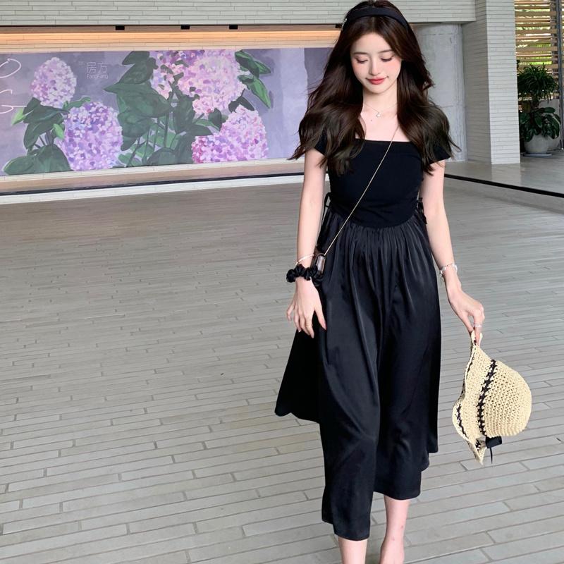 TOBE1SHOP Mùa xuân màu hồng Pháp ăn mặc nữ 2023 khí chất hiển thị gầy váy dài cao cấp Hepburn phong cách váy