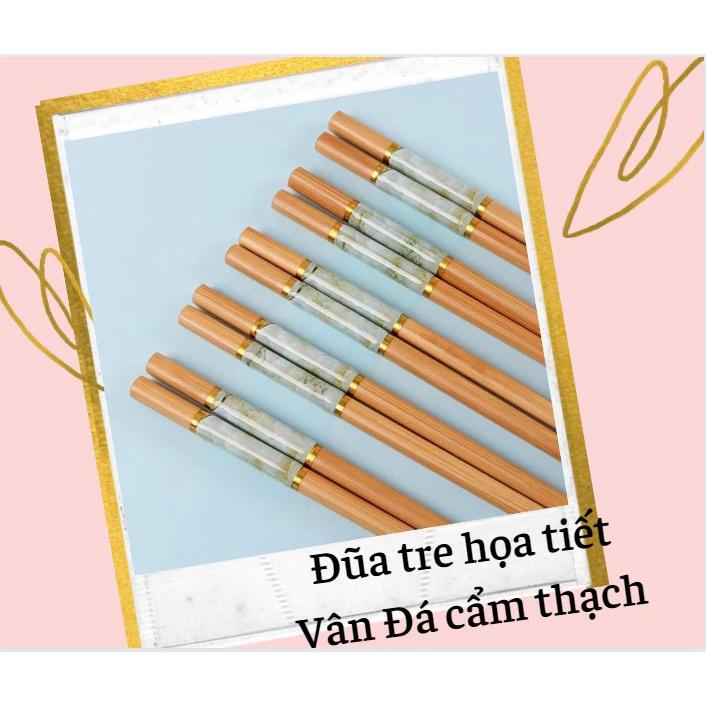 Đũa tre họa tiết Cẩm thạch
