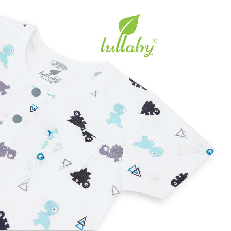 Đồ bộ bé trai bổ nẹp Lullaby cho bé trai NH81B Trắng