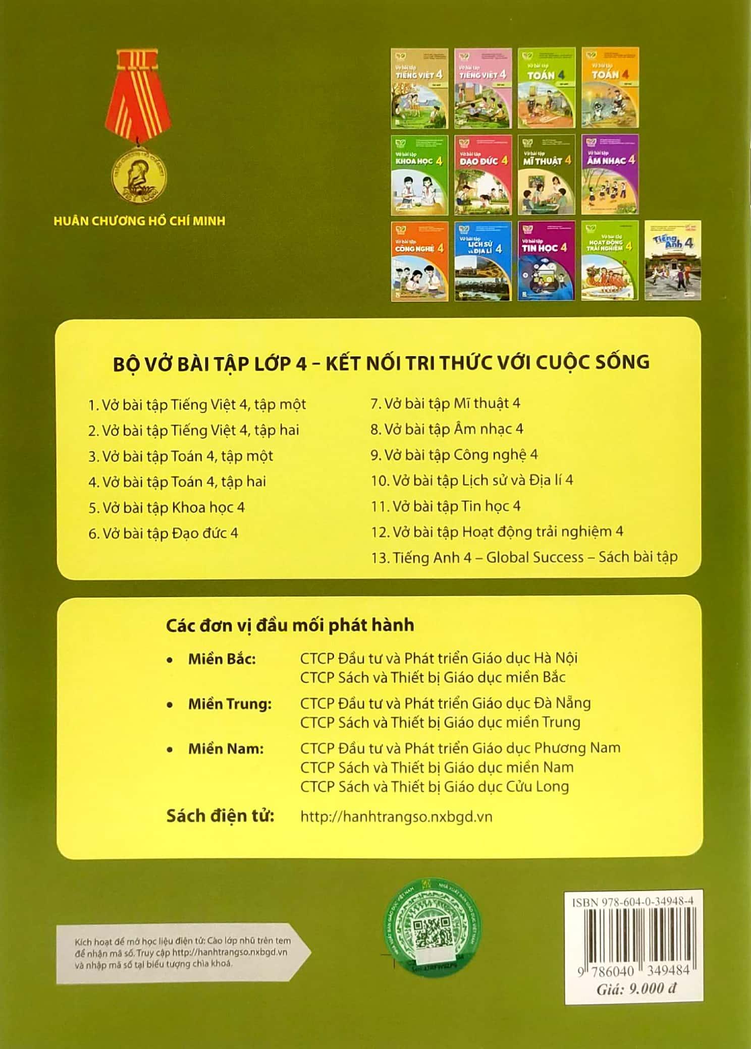 Sách Giáo Khoa Vở Bài Tập Mĩ Thuật 4 (Kết Nối) (Chuẩn)