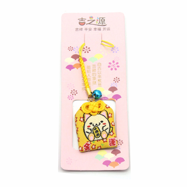 Túi gấm omamori mèo tiền tài