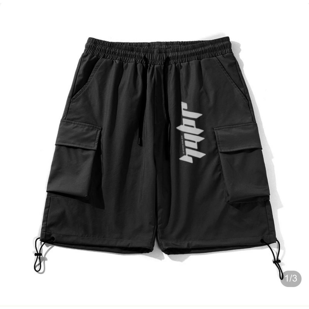 ẢNH THẬT-Quần short dù túi hộp basic