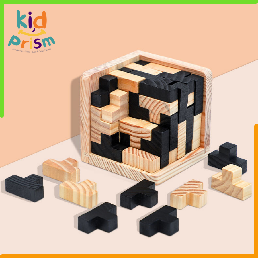 Đồ Chơi Xếp Hình Tetris 3D - Đồ Chơi Rubik Bằng Gỗ 54T 54L sáng tạo hỗ trợ phát triển trí não cho bé - Đồ Chơi giáo dục