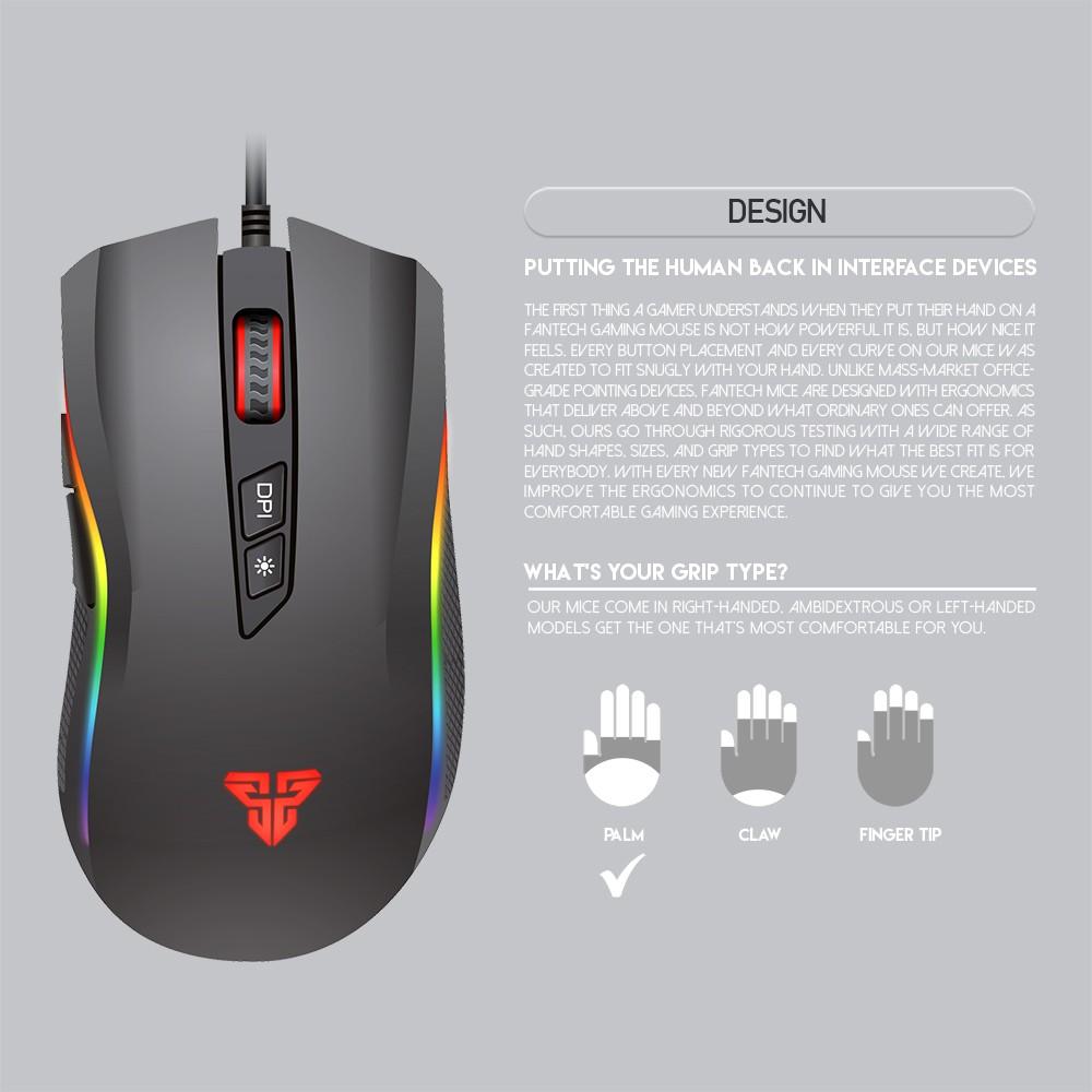 Chuột Gaming Fantech TITAN X4S LED RGB - Hàng chính hãng