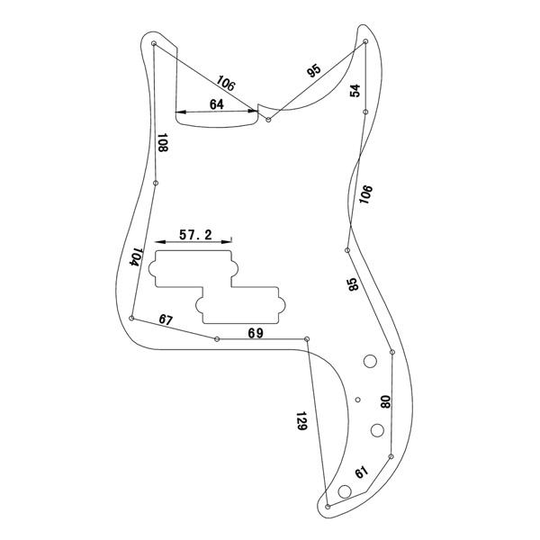 Red Tortoise Shell Pickguard 3 Ply For Bass PB