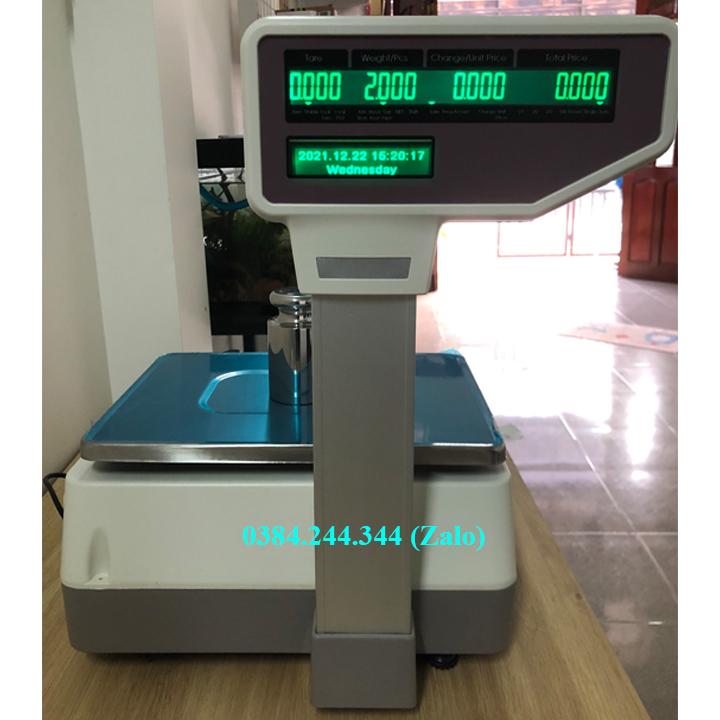 Cân điện tử tính tiền in tem mã vạch siêu thị TMA 30Kg, tặng kèm 3 cuộn giấy in tem dán