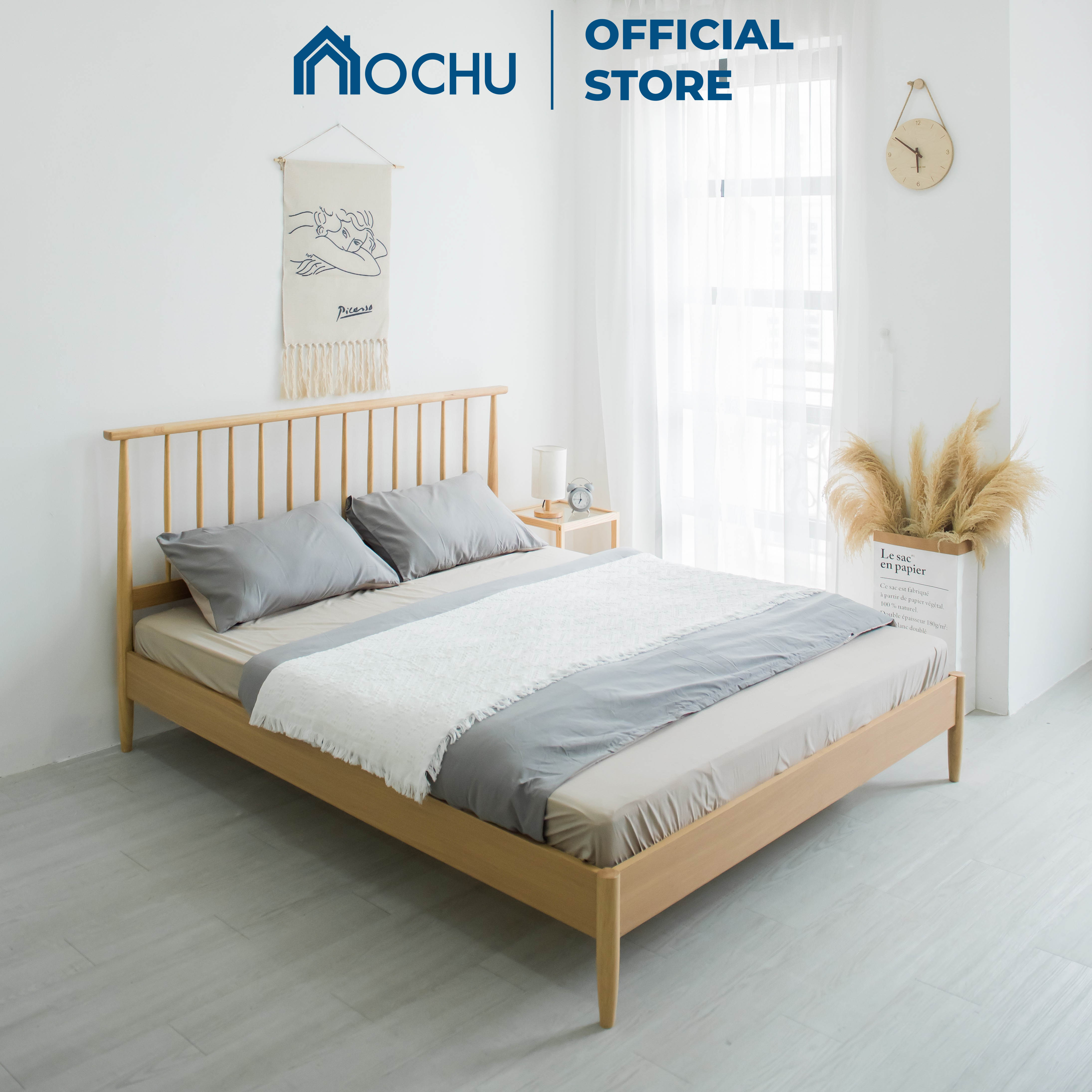 Giường Ngủ Gỗ Cao Su OCHU - Funky Bed - Natural