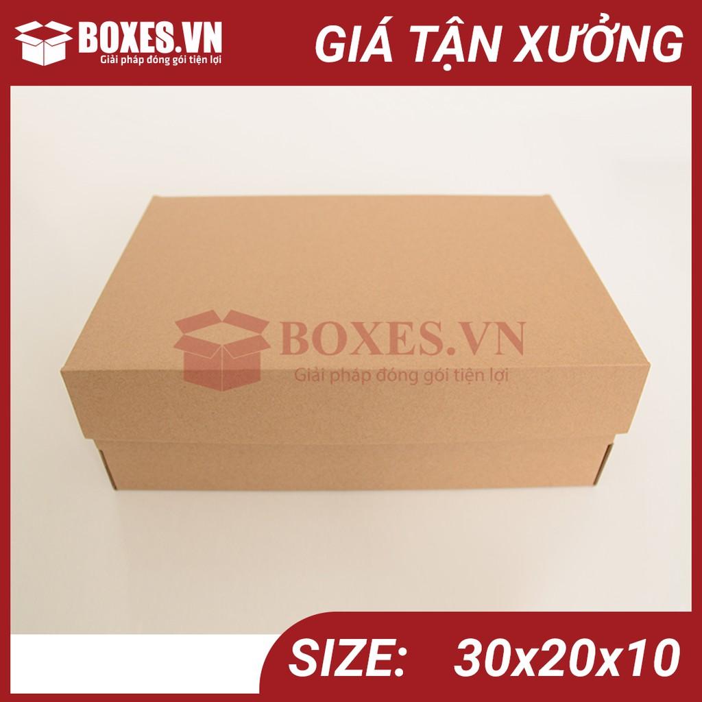 Combo 100 hộp giấy carton đựng giày 30x20x10 cm giá tại xưởng