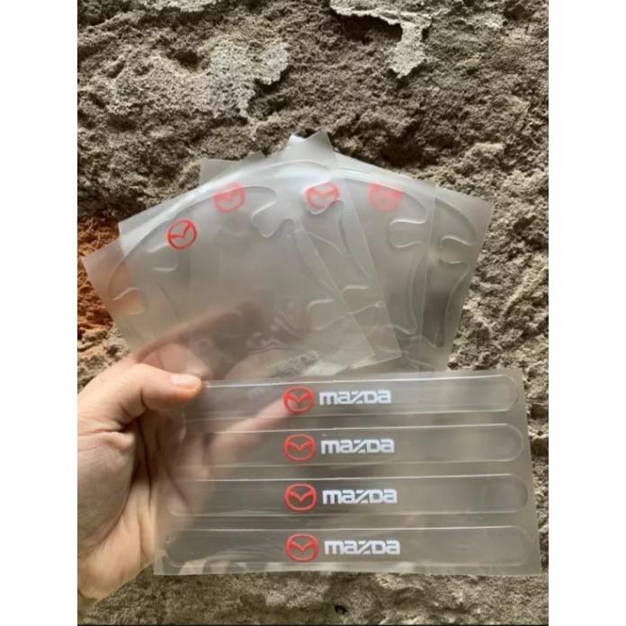 Bộ 8 Miếng dán Silicon chống xước hõm tay nắm cửa Ô tô, Miếng dán chống xước, làm từ chất liệu decal nylon trong suốt