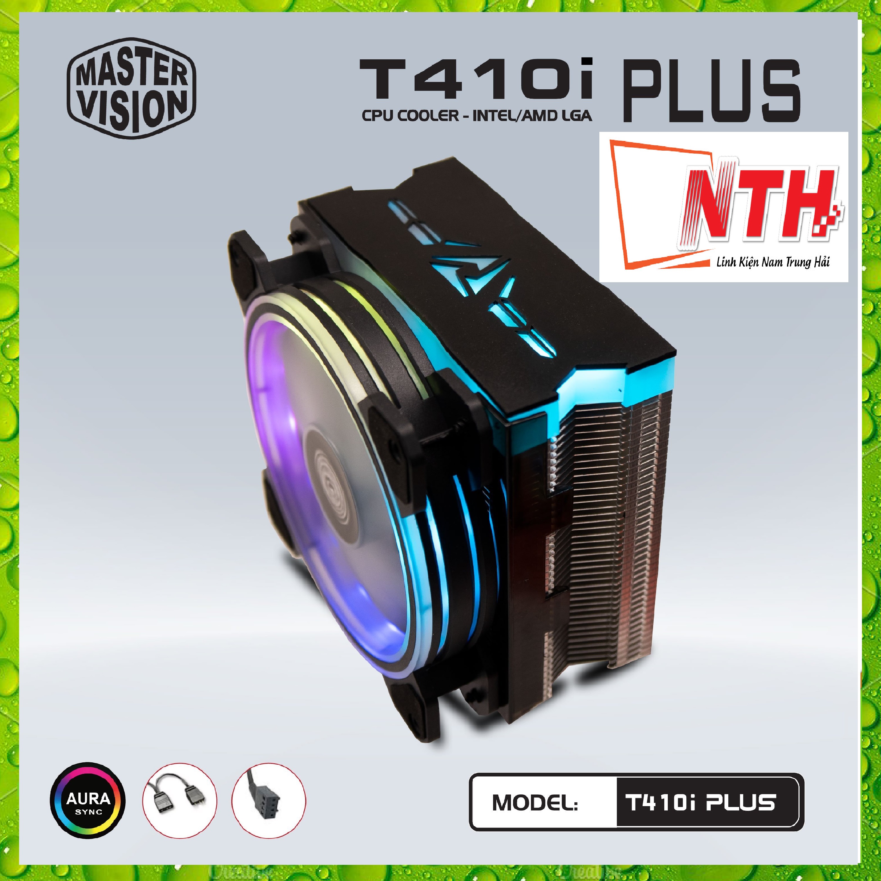 Fan T410i PLUS LED ARGB(Tản 4U, Fan 12cm, Đen và Trắng, Full Socket)-hàng chính hãng