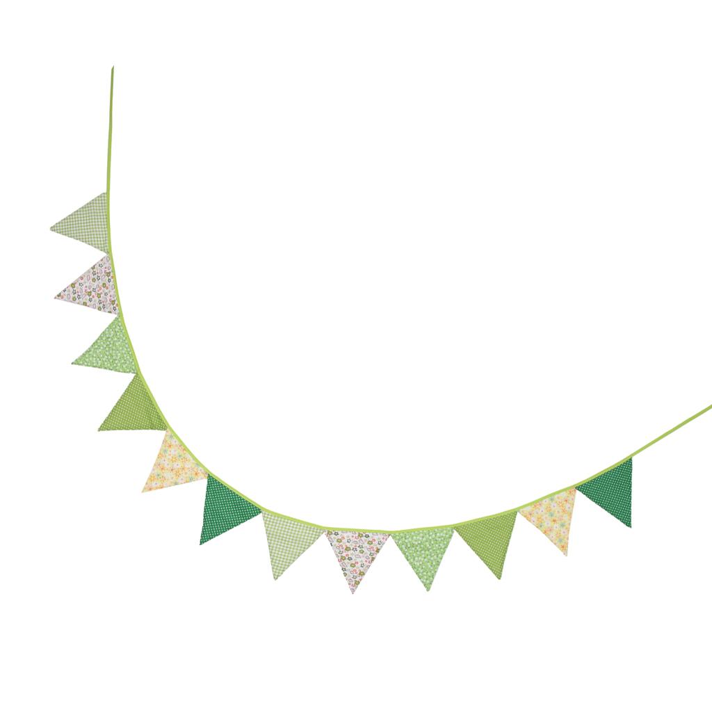 Colorful Fabric Bunting Banner Flag Wedding Nursery Birthday Party Decor