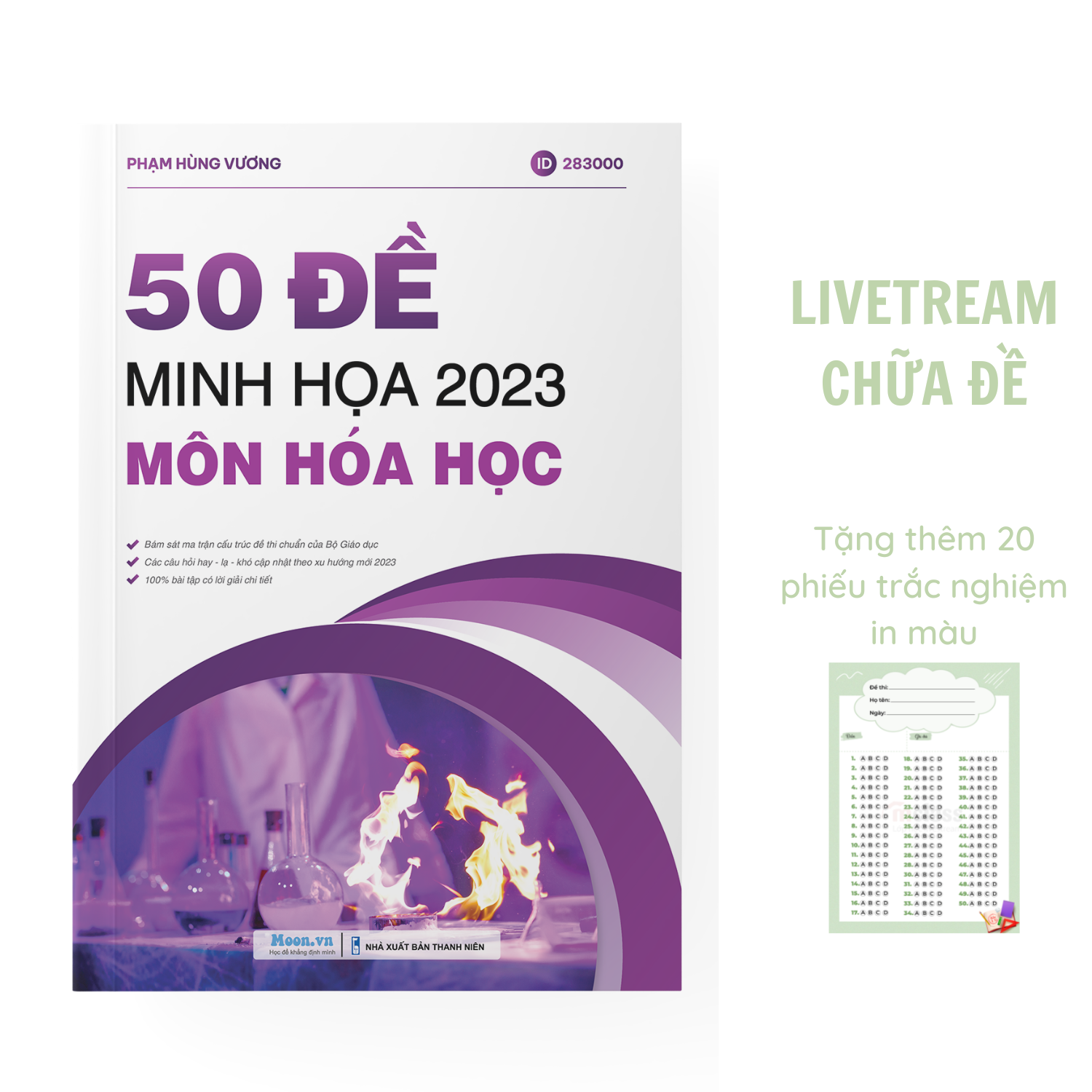 Sách 50 bộ đề minh hoạ môn Hoá học luyện đề Aôn thi thpt quốc gia bản mới nhất