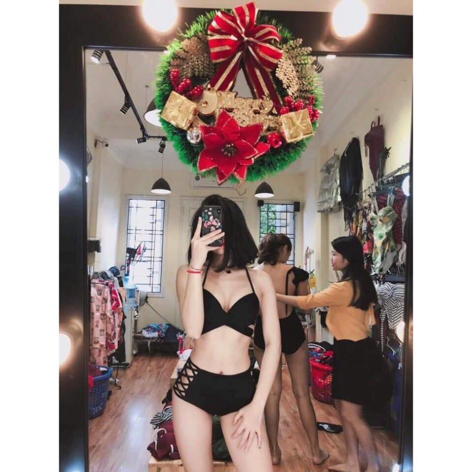 Bikini 2 mảnh chéo đen ( Ảnh chụp thật từ khách)