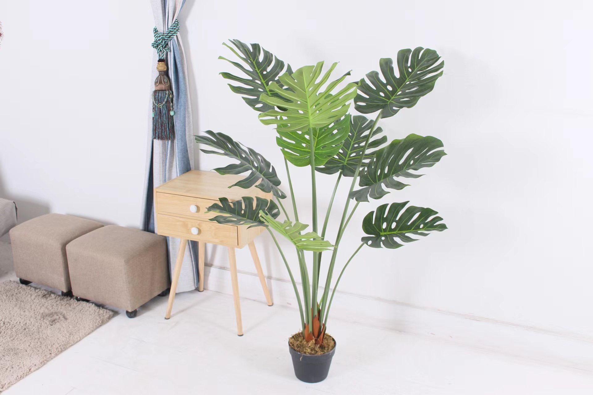 Trầu bà lá xẻ nam mỹ monstera - Cây giả trang trí VNG