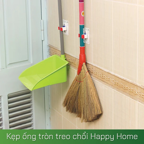 Kẹp ống tròn treo chổi Happy Home