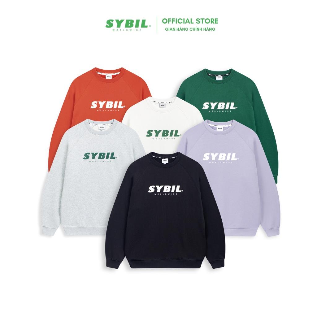 SYBIIL FIRST LOGO SWEATER - Áo nỉ cổ tròn vải da cá 100% Cotton, Form loose dáng rộng