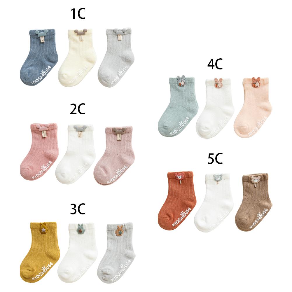 Set 3 Đôi Vớ Cotton Dễ Thương Cho Bé