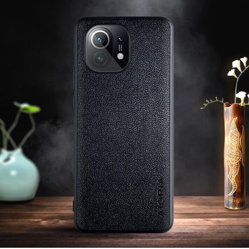 Ốp lưng da viền mềm cho Xiaomi Mi 11