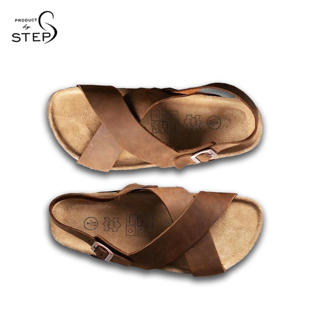 Giày đế trấu Unisex Da Quai chéo (Size 35-45)